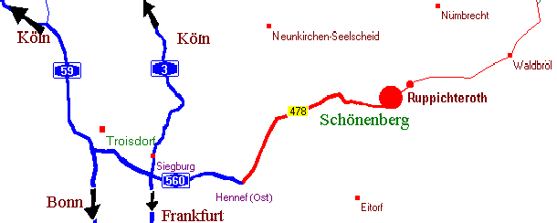 Karte Wegbeschreibung